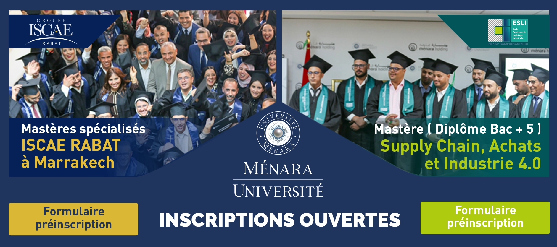 Inscriptions ouvertes - Ménara Université